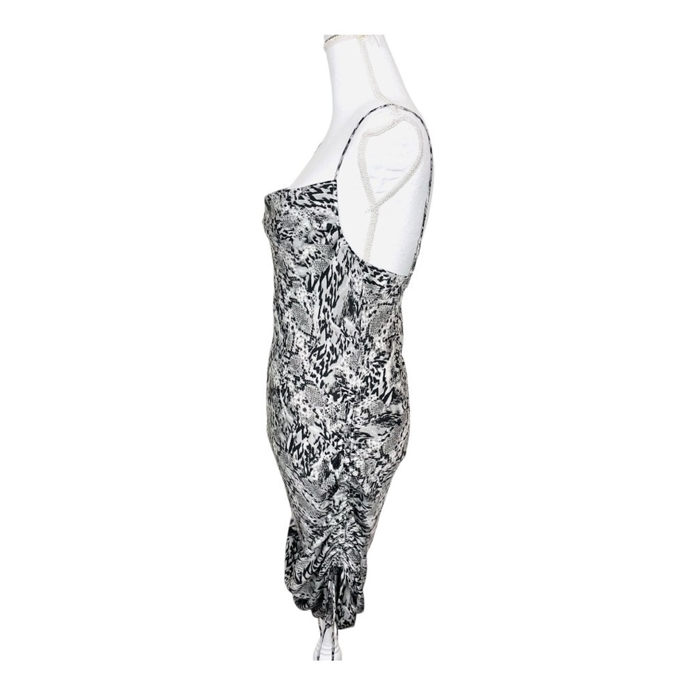 Free People Day to Night Slip Dress Ruched Snake Print Slinky Mini Size XSmall - Picture 11 of 14